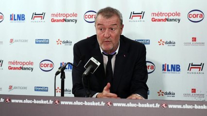 Gregor Beugnot après l'élimination du SLUC en playoffs