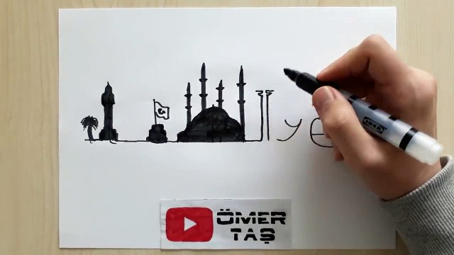TÜRKİYE Yazarak Resim Çizme! YAZIYI SANAT ESERİNE ÇEVİRME