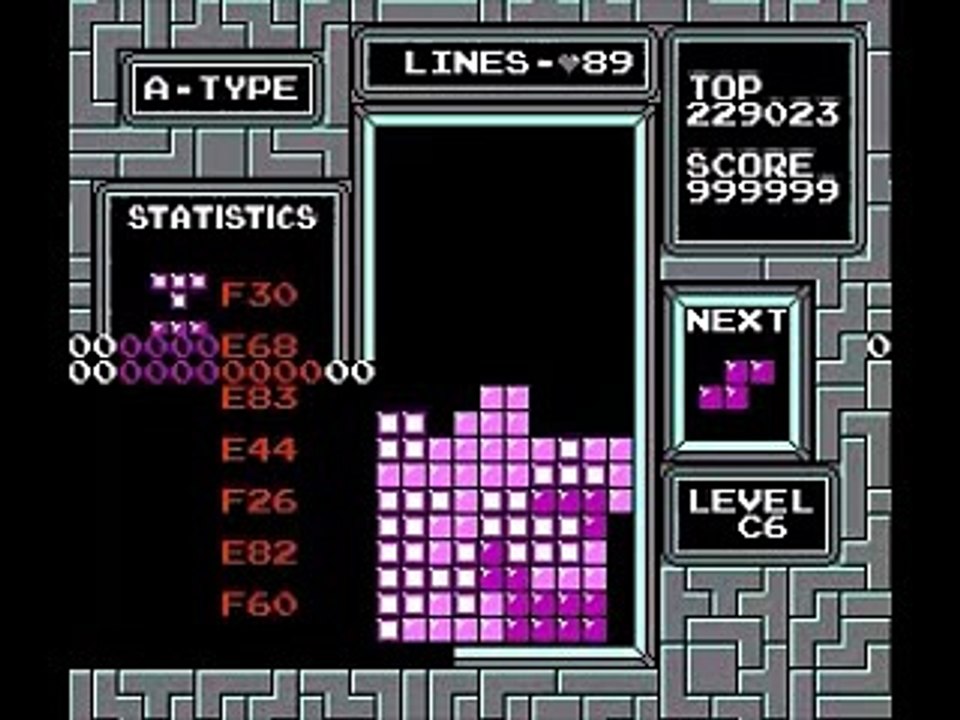 Tetris NES - Line Counter After ''♥99''