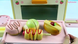 LEARN BAKERY ITEM Names with Wooden Oven Toy Set – Bread Baguette & Hot Dog