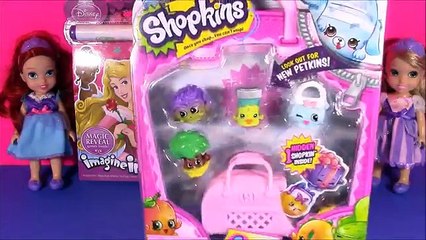 Disney Princess Imagine Ink Rainbow Color MAGIC PEN Art Book! SHOPKINS Season 4 FUN!