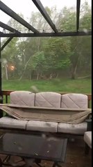 Strong Winds Take Trampoline