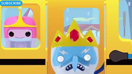 WHEELS ON THE BUS GO ROUND AND ROUND SONG Adventure Time Toys Videos