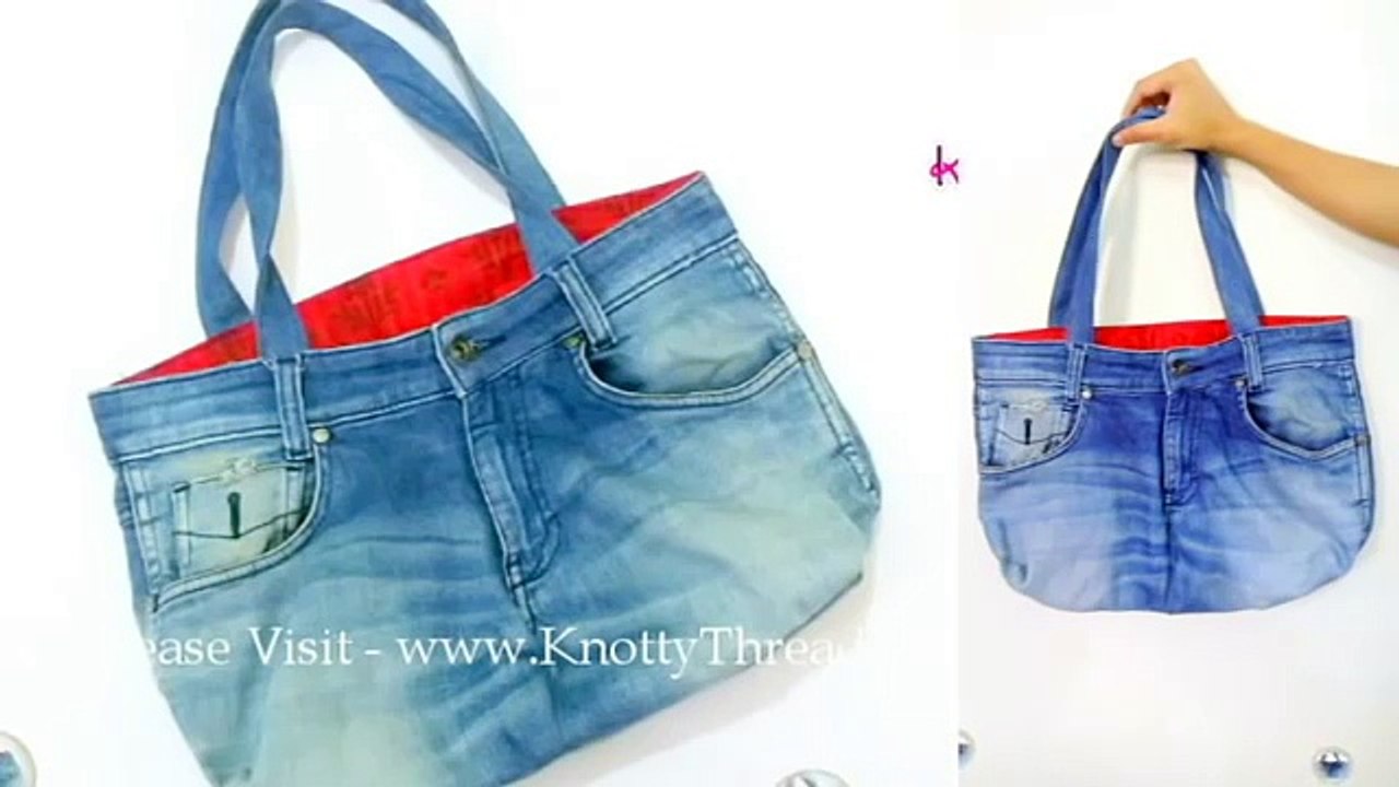 DIY | Convert Old Jeans into a Trendy HandBag | Best Out of Waste Jeans Handbag | Tutorial