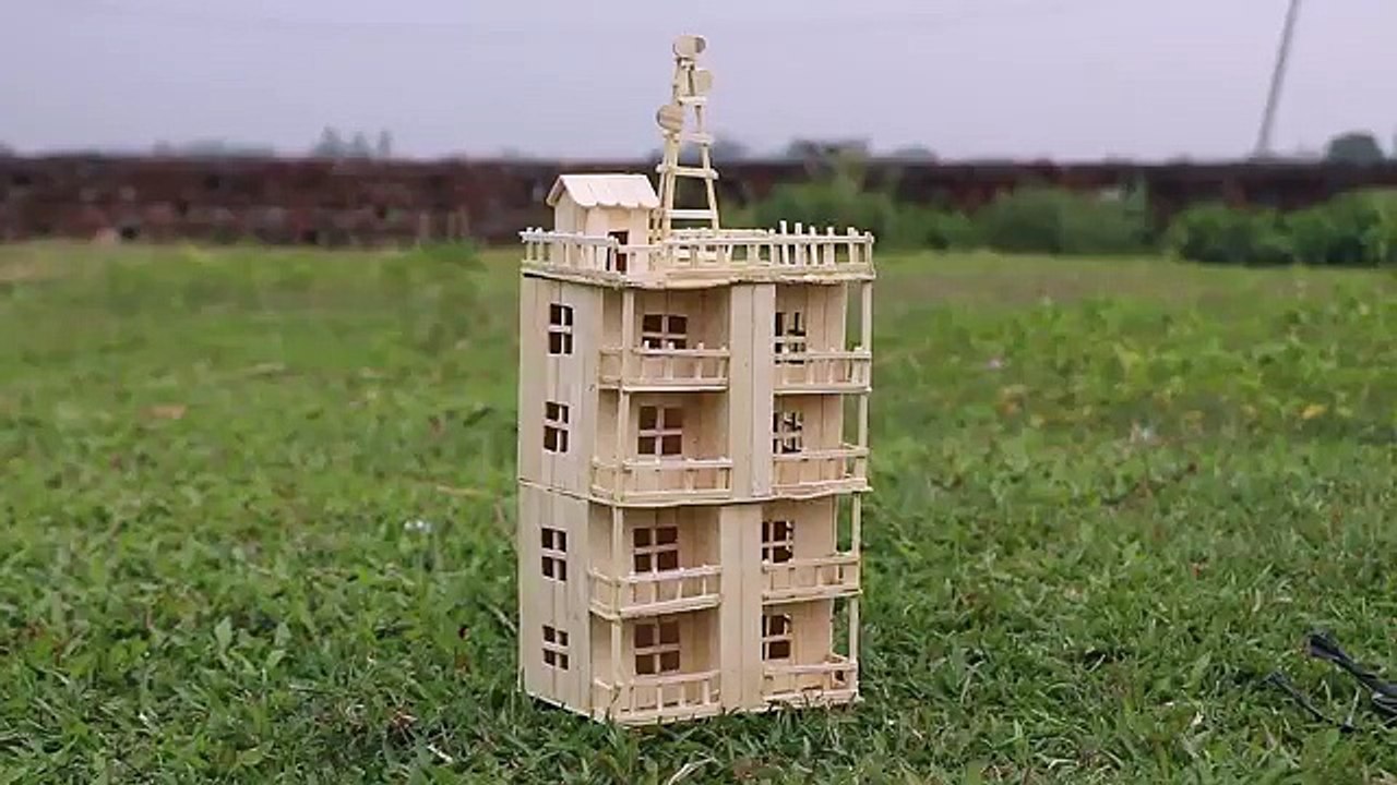 How to Make Popsicle Stick House - Building Popsicle Mansion