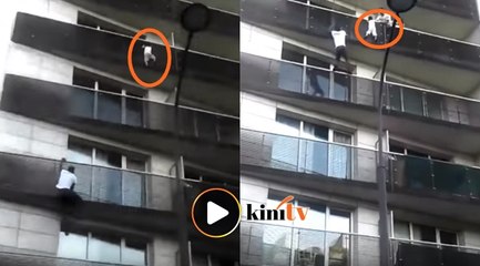 'Spiderman Paris' panjat balkoni 4 tingkat selamat budak