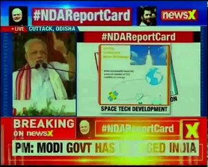 PM Modi addresses a public rally in Odisha’s Cuttack on 4 years of his government