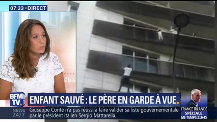 Enfant sauvé d'une chute à Paris: le père en garde à vue