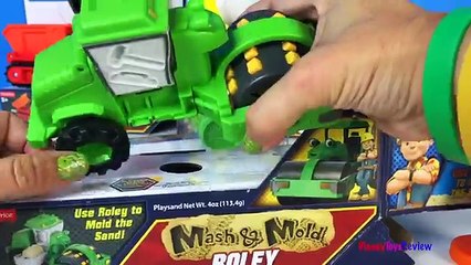 BOB THE BUILDER MASH AND MOLD MIGHTY MACHINE - ROLEY THE STEAM ROLLER WITH MOLDABLE PLAYSAND