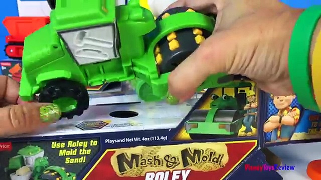 BOB THE BUILDER MASH AND MOLD MIGHTY MACHINE - ROLEY THE STEAM ROLLER WITH MOLDABLE PLAYSAND