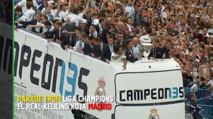 Parade Trofi Liga Champions El Real Keliling Kota Madrid