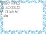 Safavieh Monaco Collection MNC252J Vintage Bohemian Medallion Distressed Blue and Fuchsia