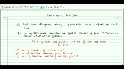 Control System No. 25 | Properties Of Root Locus