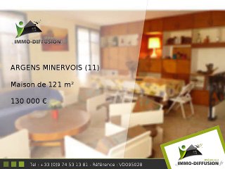 Maison A vendre Argens minervois 121m2 + Terrasse 15m2