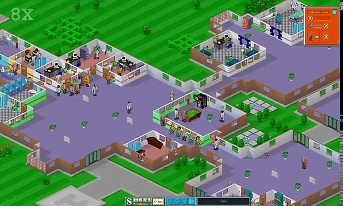Theme Hospital Corsix TH 0.21 Level 10 complete, 18m gameplay in 8x speed (2.5 h real time).