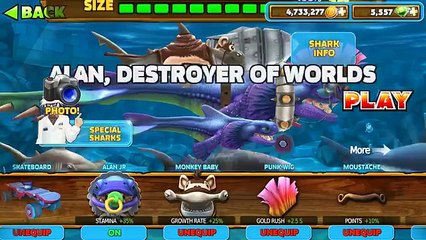 Hungry Shark Evolution - New Shark - Monkey Baby