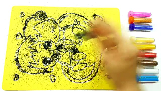 Renkleri Öğreniyorum | Kum Boyama | Aşık Kız ve Erkek ( Oyun Hamuru Evi )