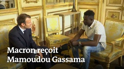 Emmanuel Macron reçoit Mamoudou Gassama, après son acte de bravoure
