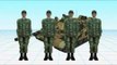 Chinese soldiers outgrow their tanks