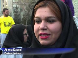 Fast-paced 'parkour' offers outlet for Iranian girls