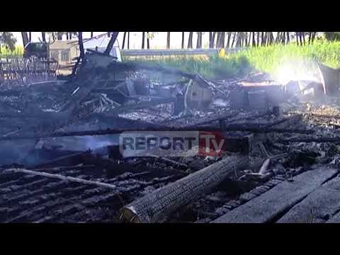 Report TV - Shëngjin, shkrumbohet gjatë natës lokali në zonën e plazhit, të paqarta rrethanat