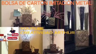 BOLSA DE CARTÓN IMITACION METAL
