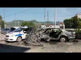 Ora News - Elbasan, makina shpërthen në flakë pas aksidentit, digjet bashkë me drejtuesin