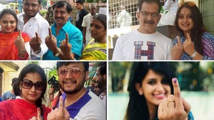 ರಾಜರಾಜೇಶ್ವರಿ ನಗರದಲ್ಲಿ  ಸ್ಯಾಂಡಲ್ವುಡ್ ಸ್ಟಾರ್ಸ್ ವೋಟ್  ..! | Filmibeat Kannada