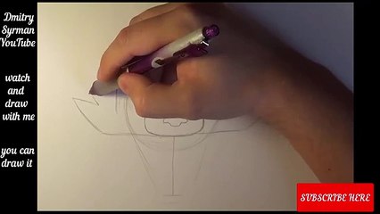 How to draw Foxy five nights at freddys charers