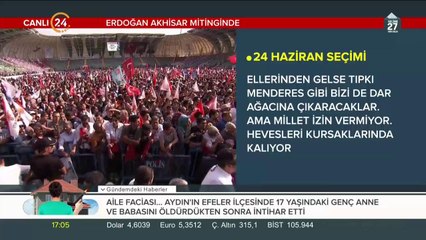 Cumhurbaşkanı Erdoğan, Manisa mitinginde