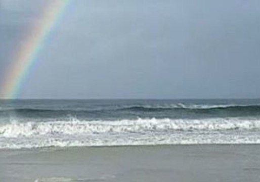 Rainbow Appears Ahead of Storm Alberto in Panama City Beach