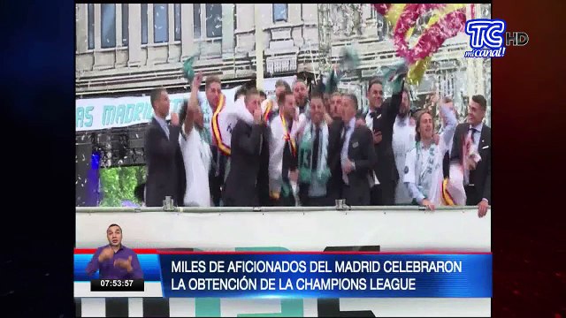 Miles de aficionados del Madrid celebraron la obtención de la Champios League