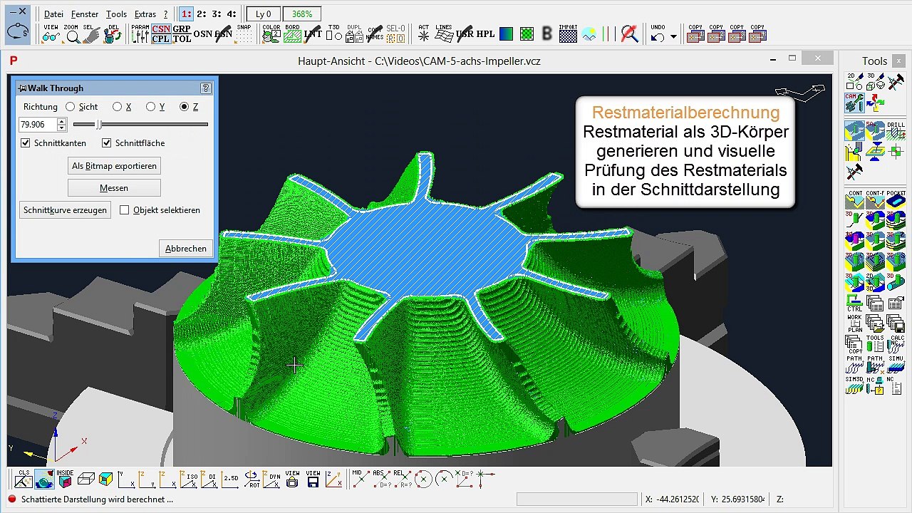 Pictures by PC CAD CAM Software Video - 5-Achs-Simultan-Bearbeitung