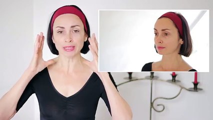 Подтяжка лица в домашних условиях. Базовое упражнение.