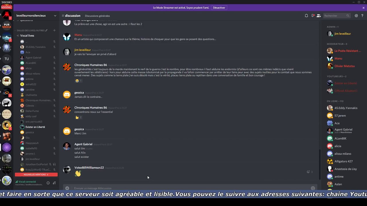 Jim Leveilleur - Live Discord du lundi 12 mars 2018 - partie 3