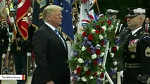 Trump Appears For Memorial Day Wreath-Laying Ceremony