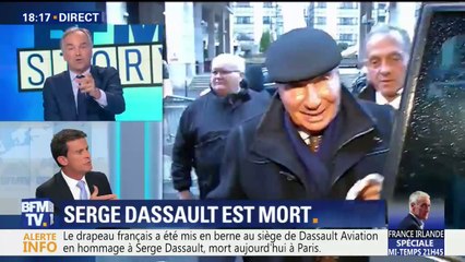 Mort de Dassault: "J'avais de l'estime et de la considération pour lui", réagit Manuel Valls