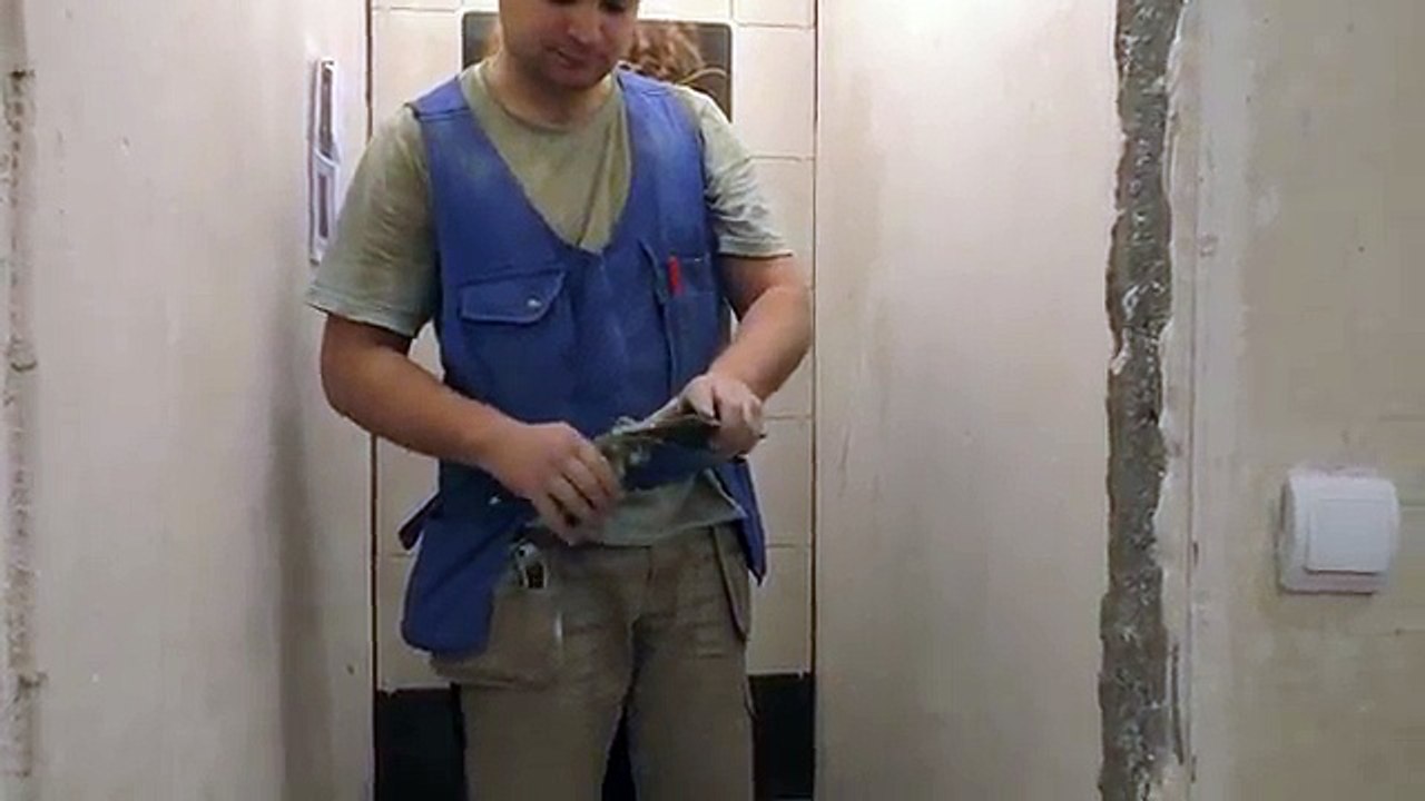 Скоростная укладка плитки в туалете!