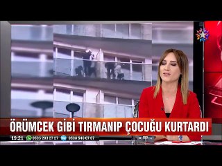 Örümcek adamı kıskandıracak genç adam dördüncü kattan sarkan çocuğu böyle kurtardı