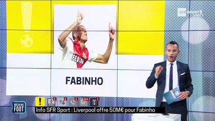 Liverpool offre 50 millions d'euros pour Fabinho