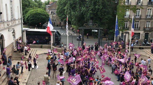 Arrivée des joueurs du HBC Nantes