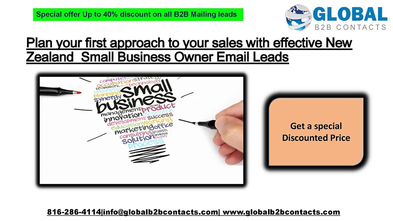 Plan your first approach to your sales with effective New Zealand  Small Business Owner Email Leads