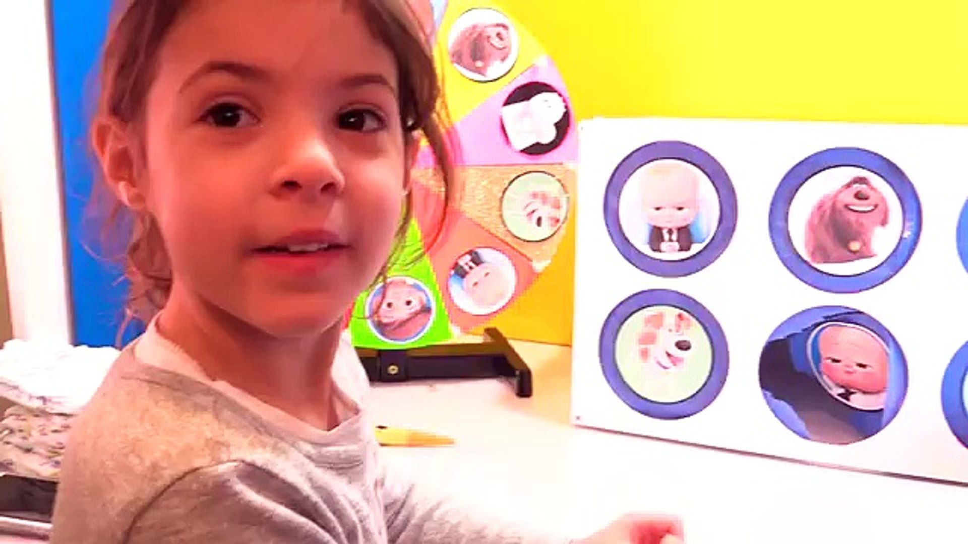 ⁣THE BOSS BABY vs SECRET LIFE of PETS TOYS Spinning Wheel Game | Surprise Toys Babies Dolls Pets