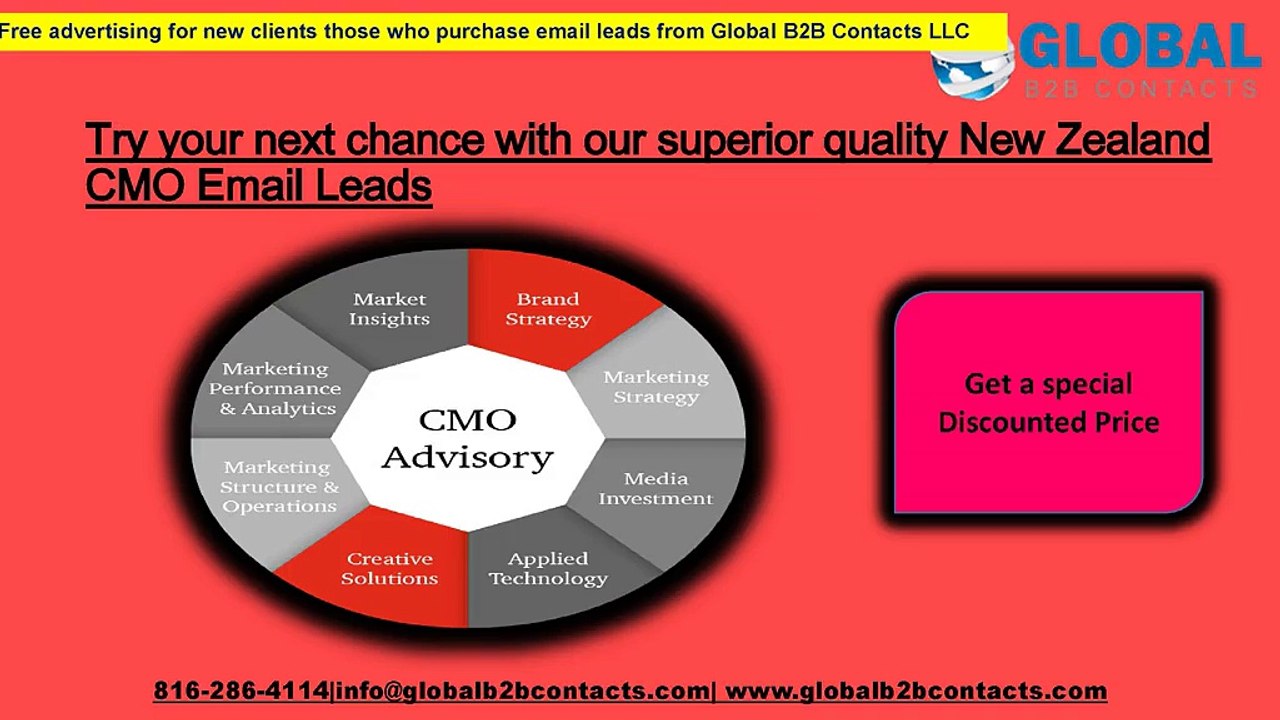 Try your next chance with our superior quality New Zealand  CMO Email Leads