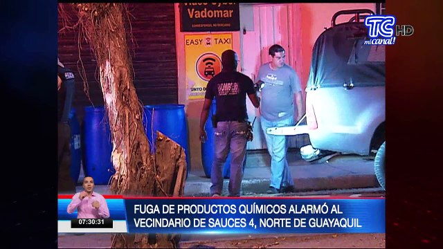 Fuga de productos químicos alarmó al vecindario de Sauces 4, norte de Guayaquil