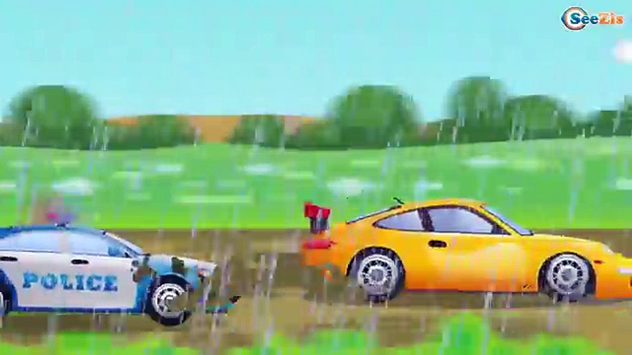 La Voiture de police Bleu et ses amis - Dessin animé français - Voitures Pour Enfants