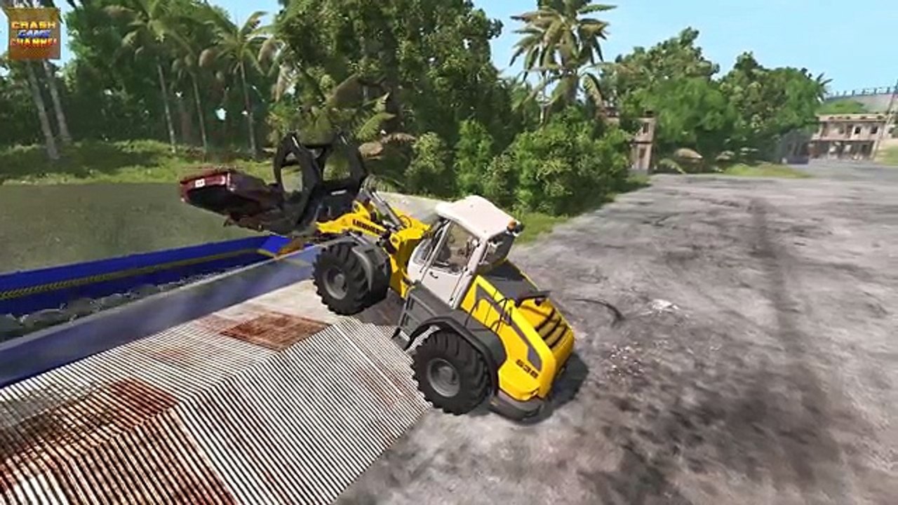 Junkyard crushing, shredding facility in BeamNG Drive