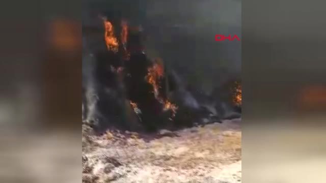 Kahramanmaraş Andırın'da Samanlıkta Yangın