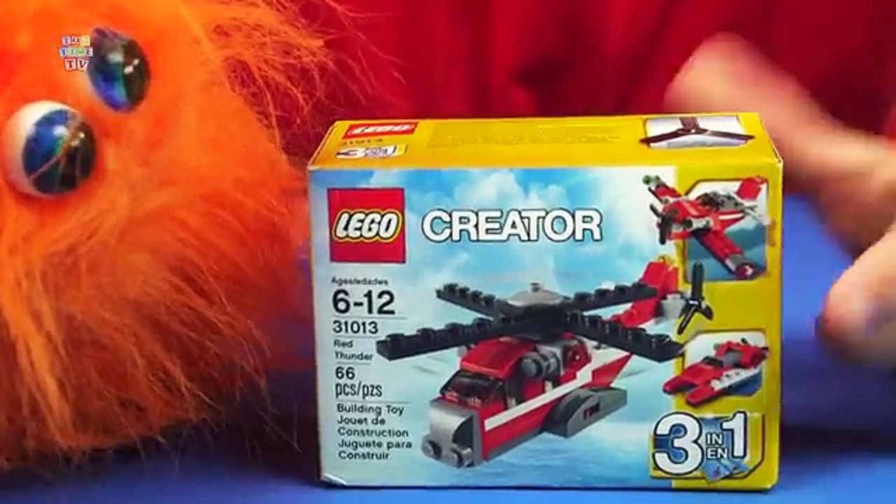 LEGO CREATOR Red Thunder 3 in 1 Building Toy Review Helicopter Airplane and Boat