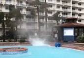 Subtropical Storm Alberto Whips Up Mini-Waterspout in Hotel Pool